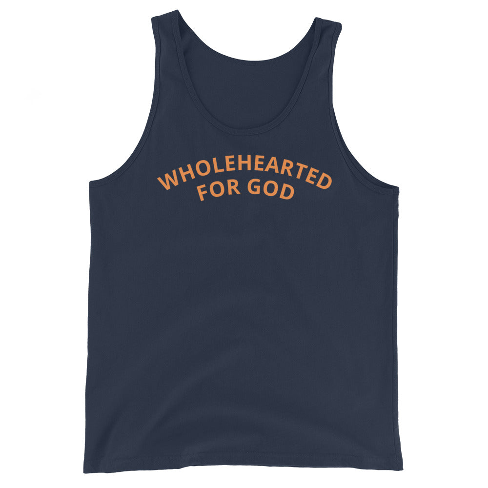 Wholehearted for God men's tank top