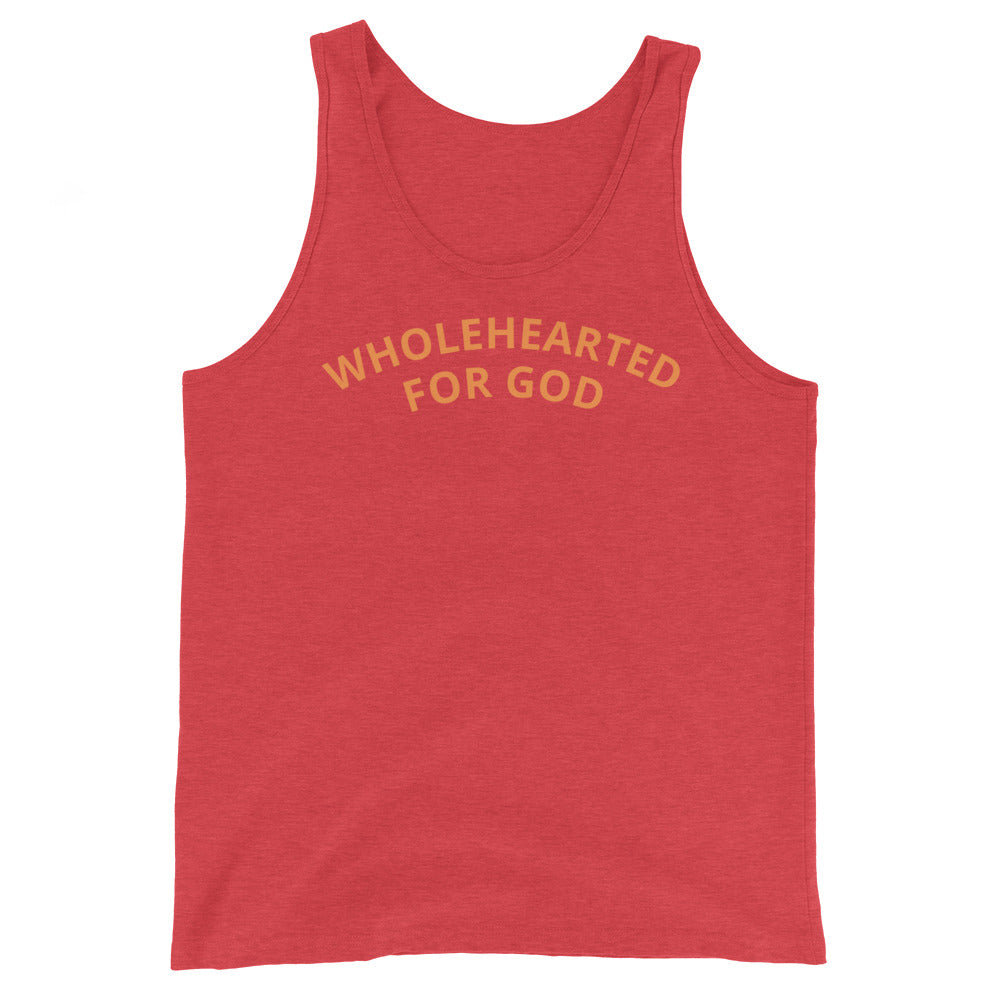 Wholehearted for God men's tank top