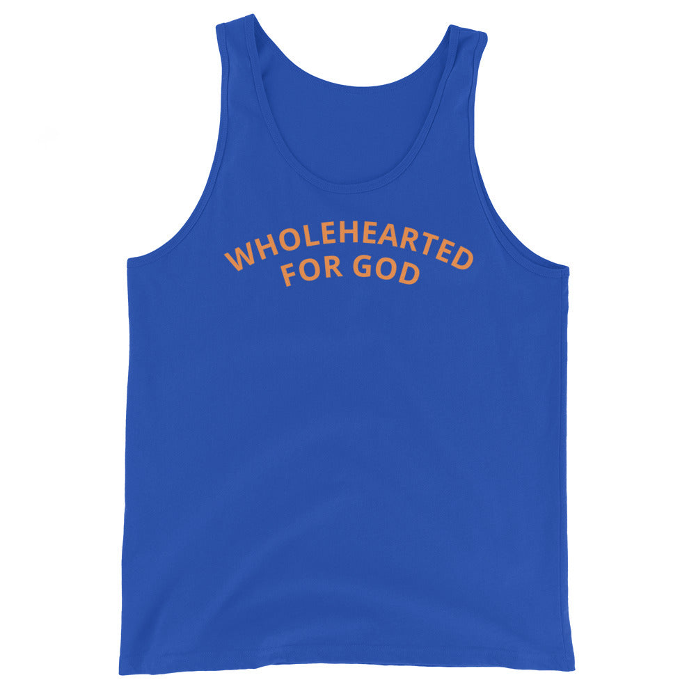 Wholehearted for God men's tank top