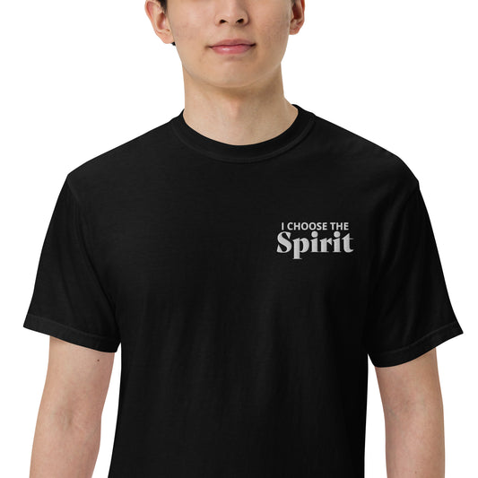 Choose the Spirit -  embroidered garment-dyed heavyweight t-shirt