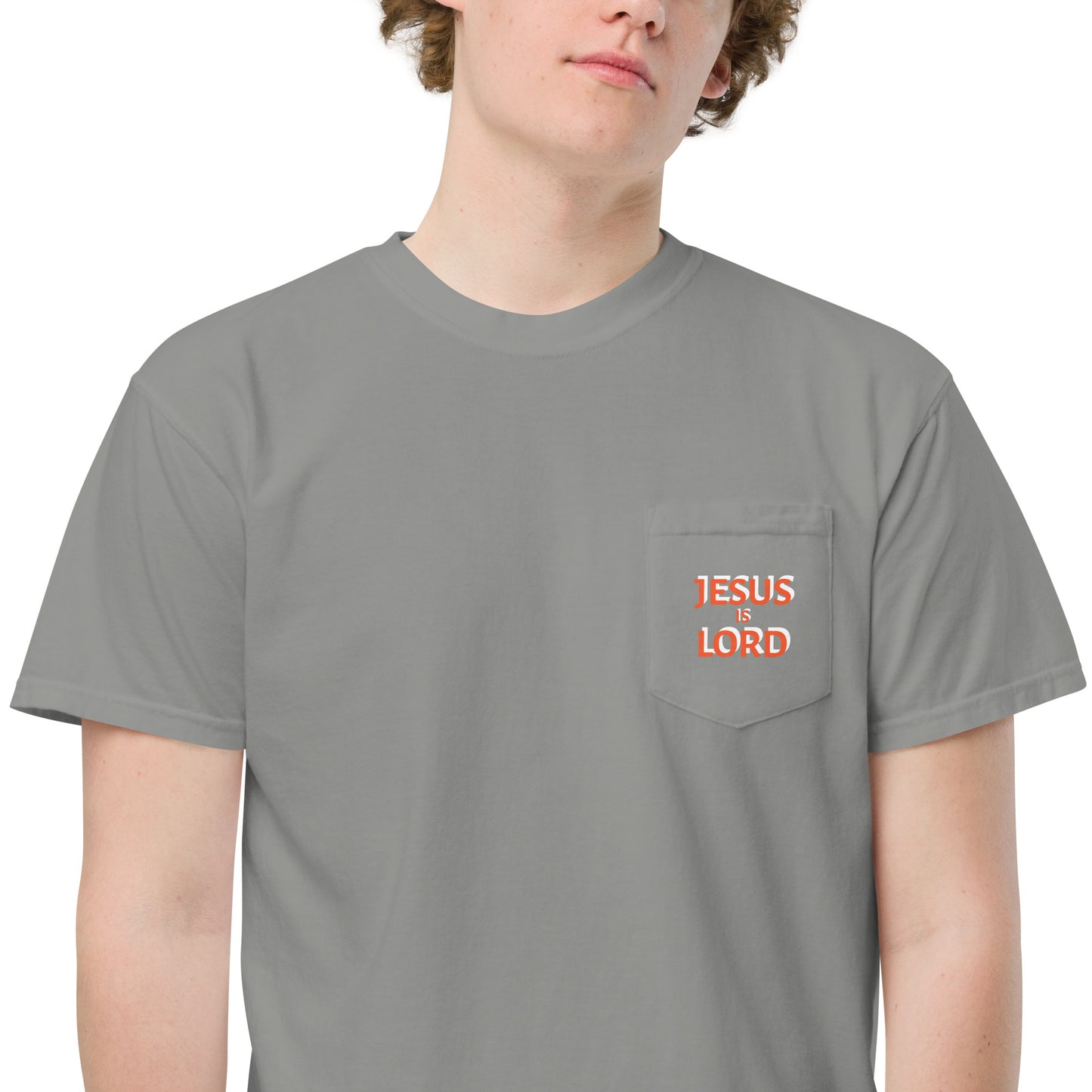 Jesus Is Lord garment-dyed pocket t-shirt