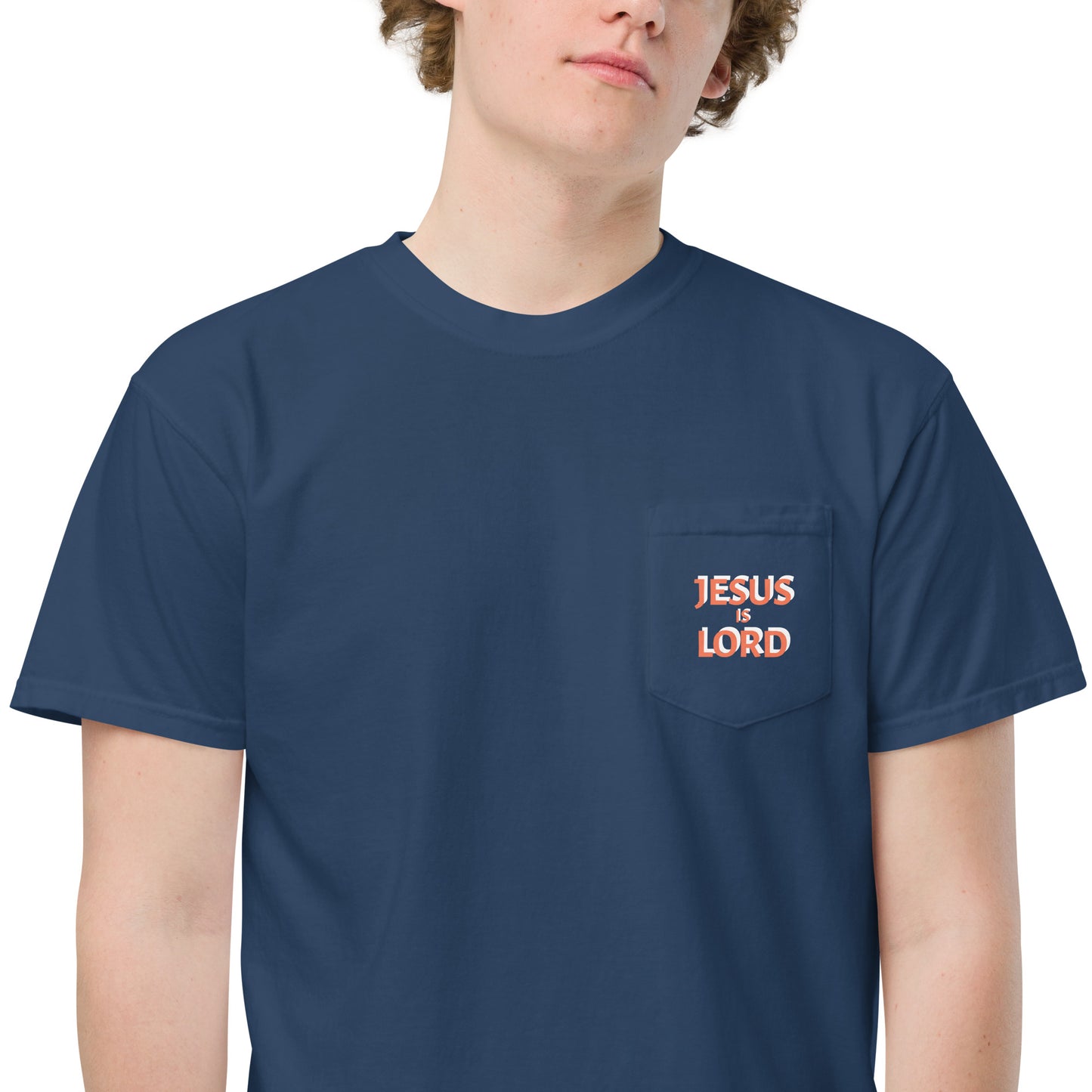 Jesus Is Lord garment-dyed pocket t-shirt