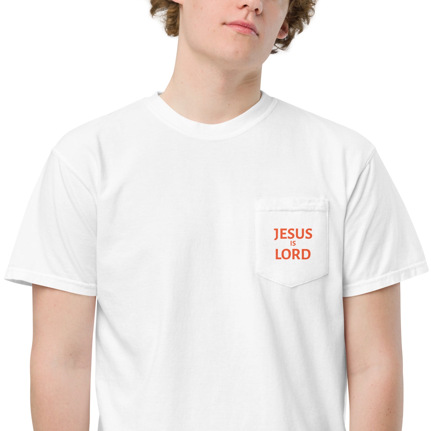 Jesus Is Lord garment-dyed pocket t-shirt