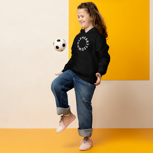 Wholehearted for God - Youth heavy blend hoodie