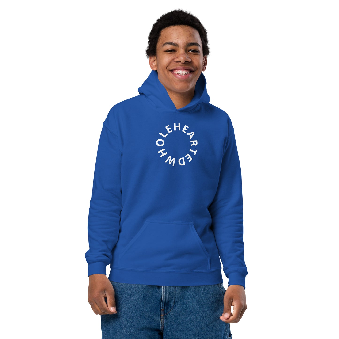 Wholehearted for God - Youth heavy blend hoodie