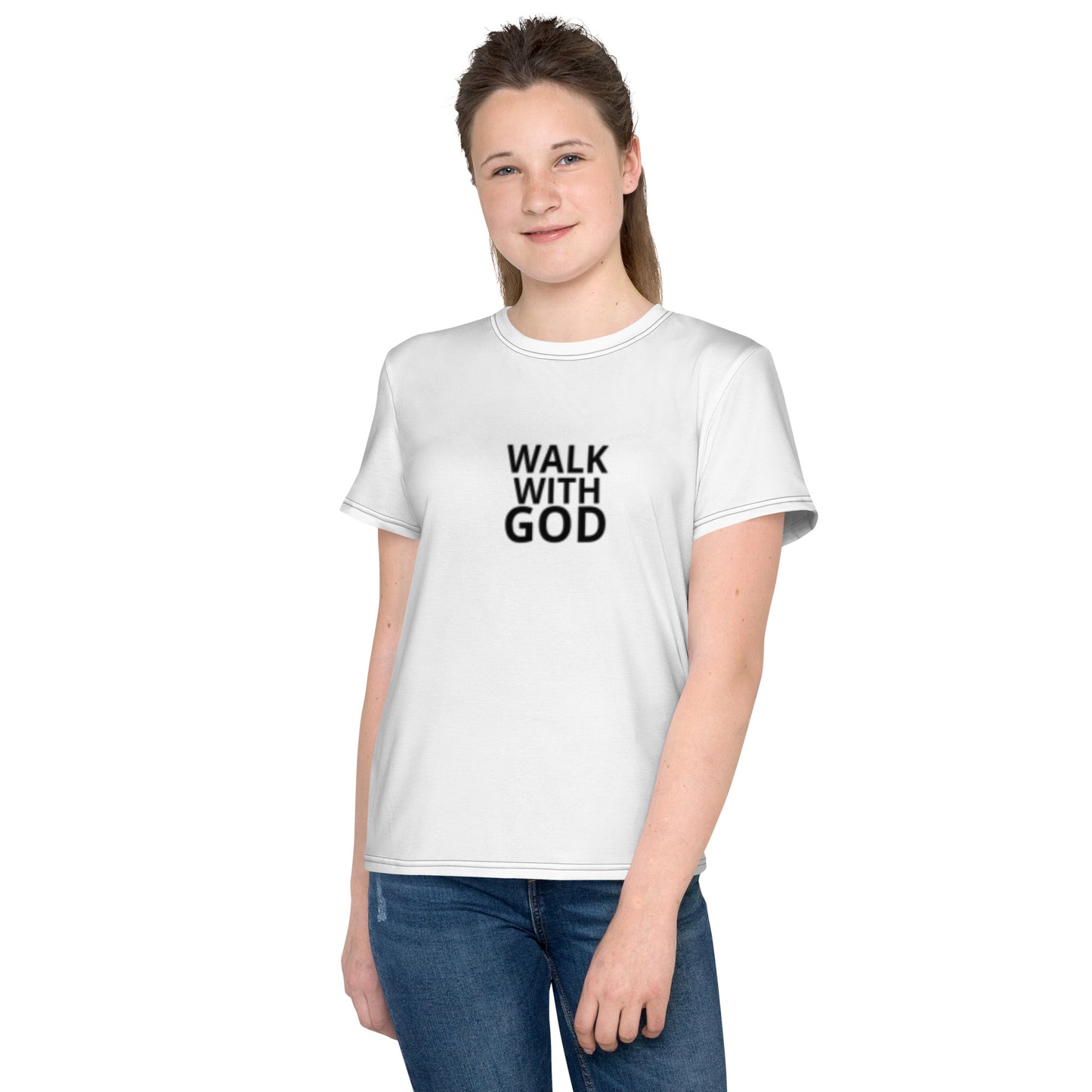 Walk with God - Youth crew neck t-shirt