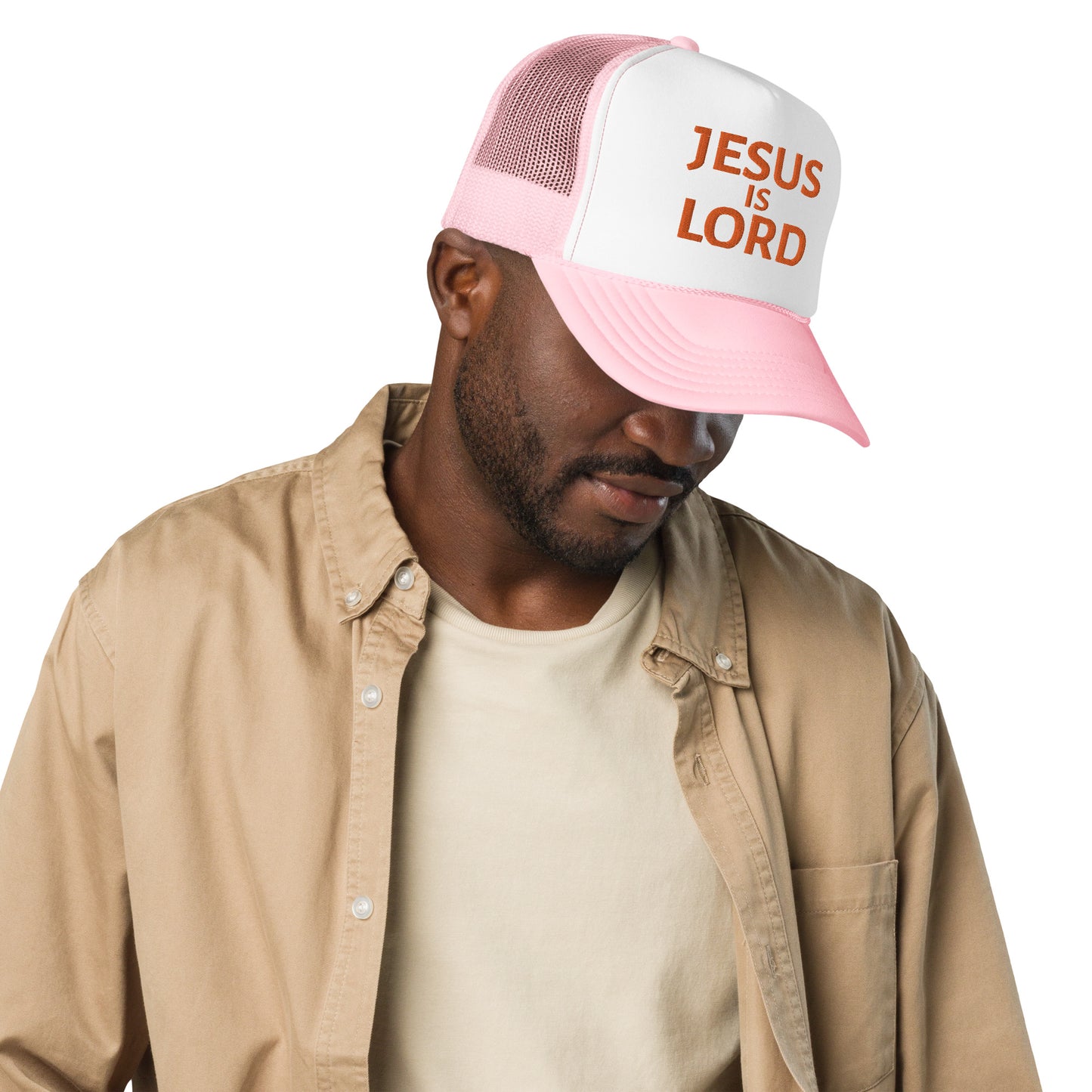 Jesus Is Lord - Embroidered foam trucker hat