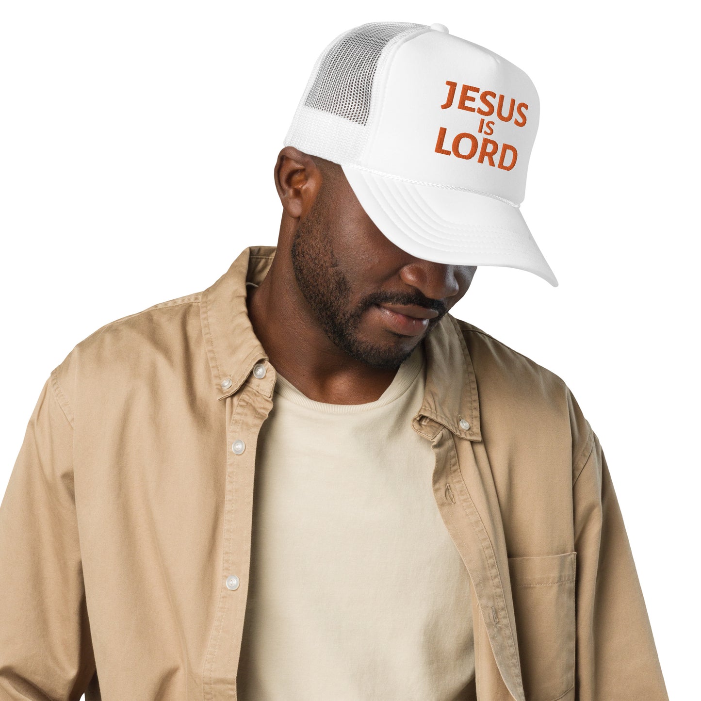 Jesus Is Lord - Embroidered foam trucker hat