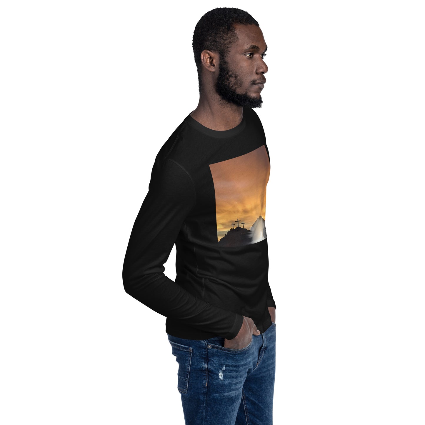 He Has Risen - Long Sleeve Fitted Crew