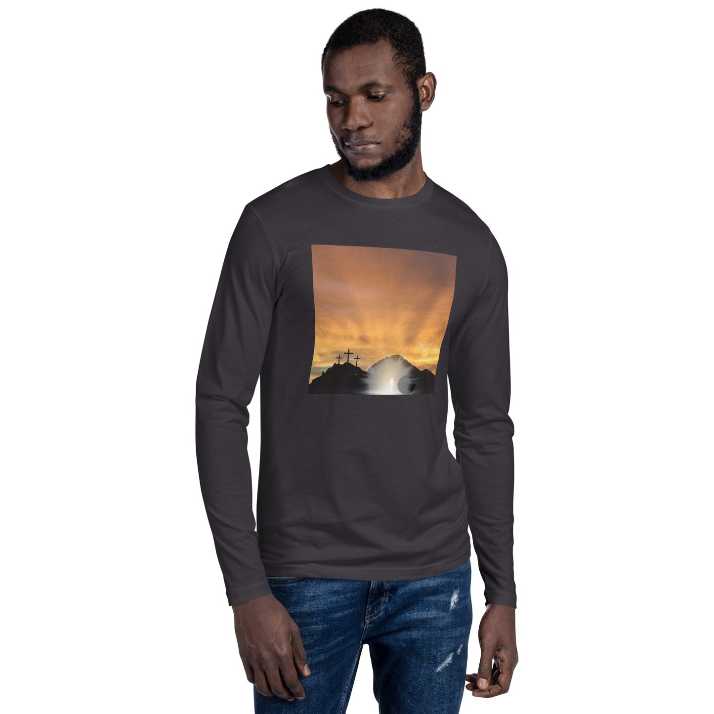 He Has Risen - Long Sleeve Fitted Crew