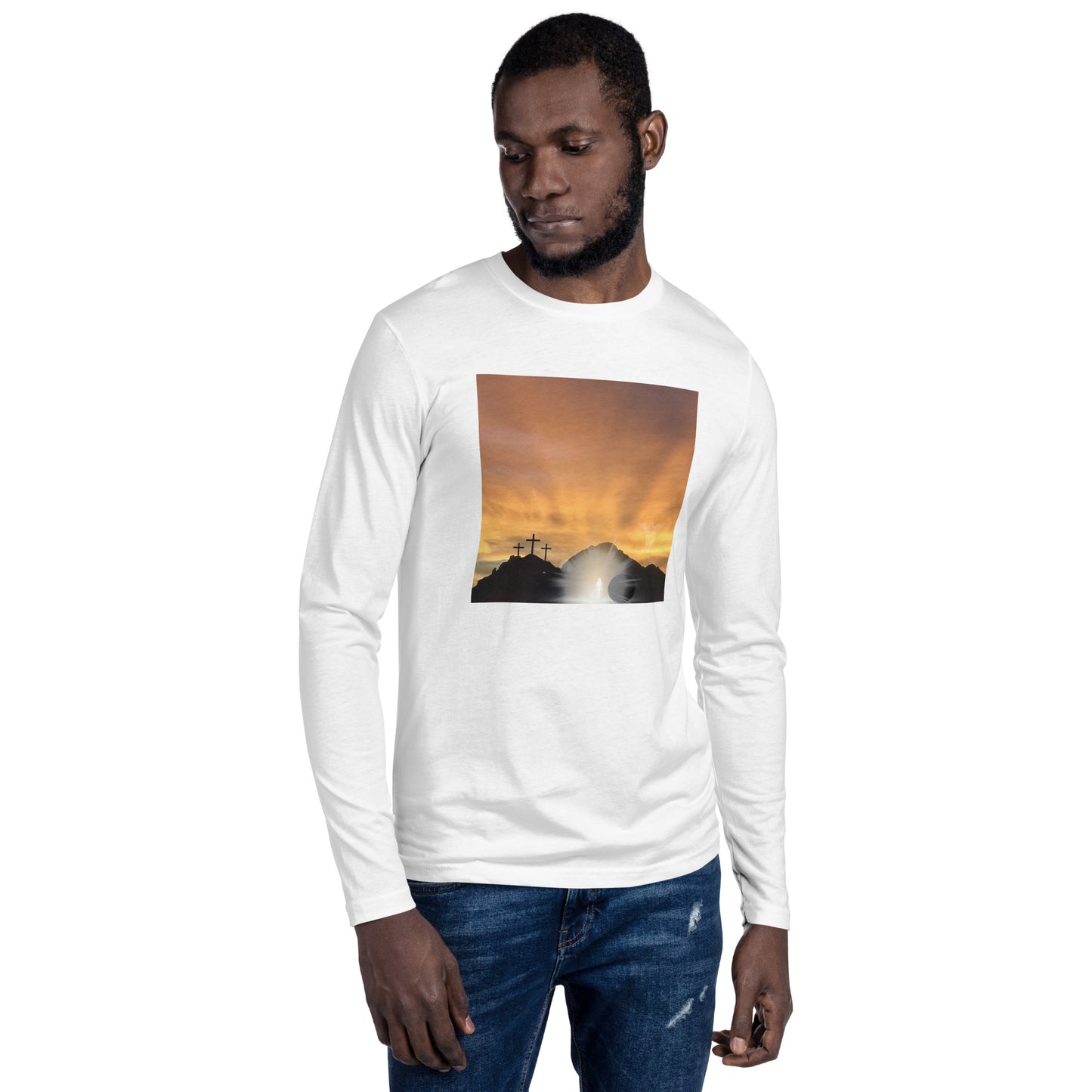 He Has Risen - Long Sleeve Fitted Crew