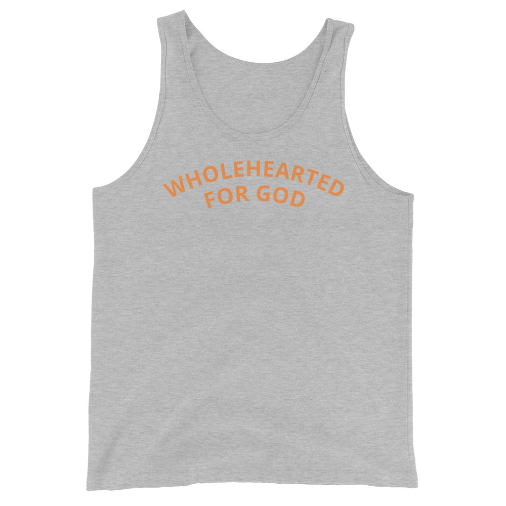 Wholehearted for God men's tank top