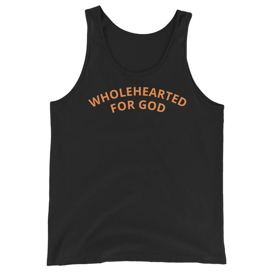 Wholehearted for God men's tank top