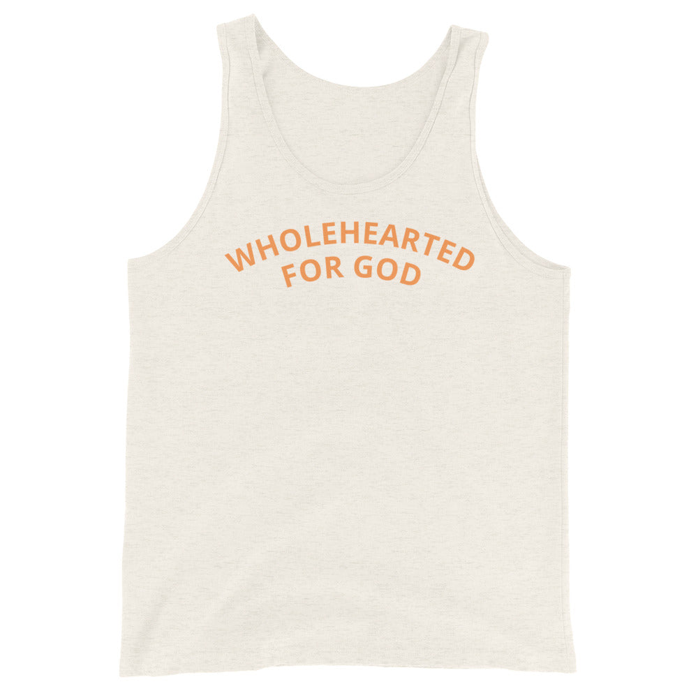 Wholehearted for God men's tank top