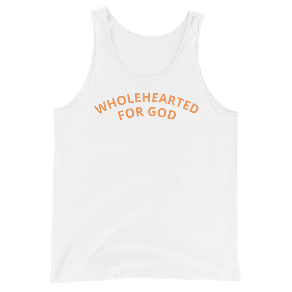 Wholehearted for God men's tank top