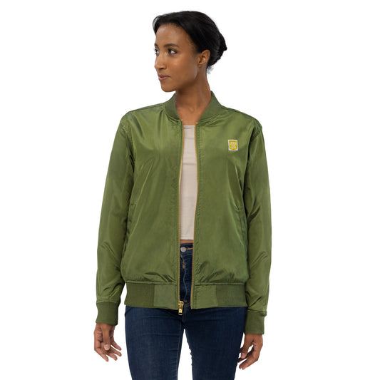 Wholehearted for God woman's premium recycled bomber jacket