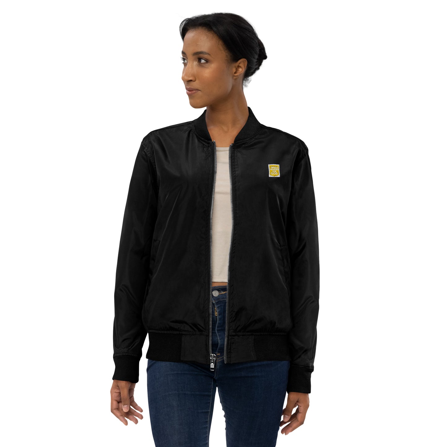 Wholehearted for God woman's premium recycled bomber jacket