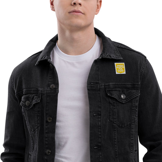 Wholehearted for God men's denim jacket