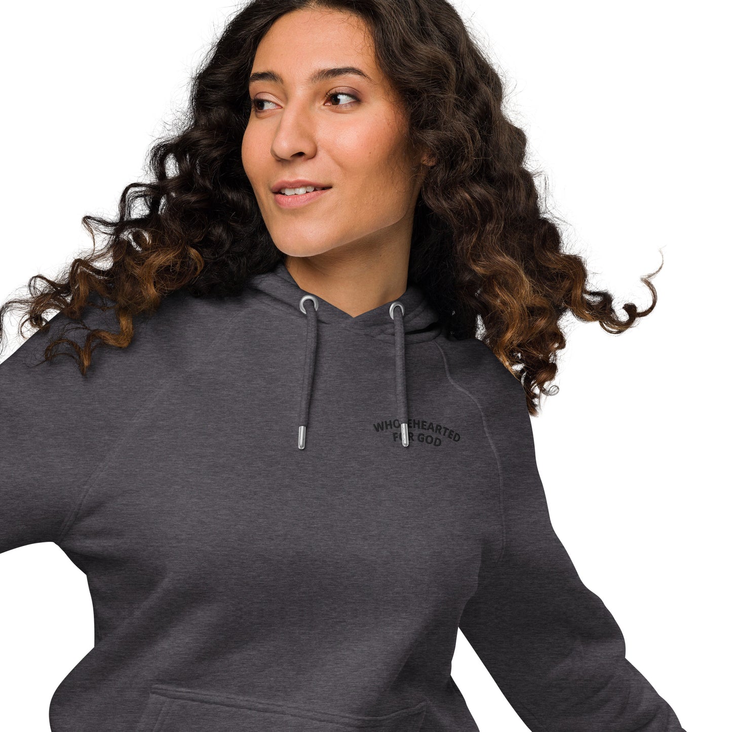 Wholehearted for God eco raglan hoodie