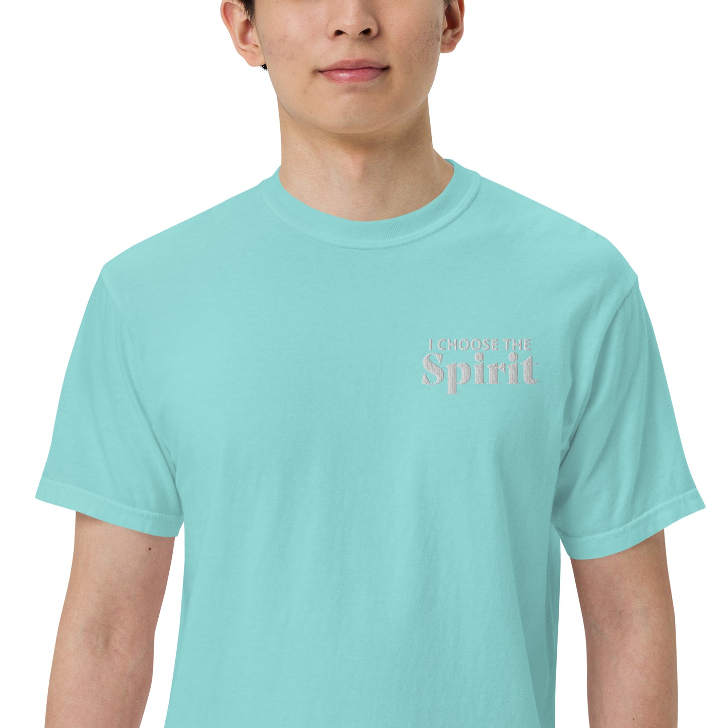 Choose the Spirit -  embroidered garment-dyed heavyweight t-shirt