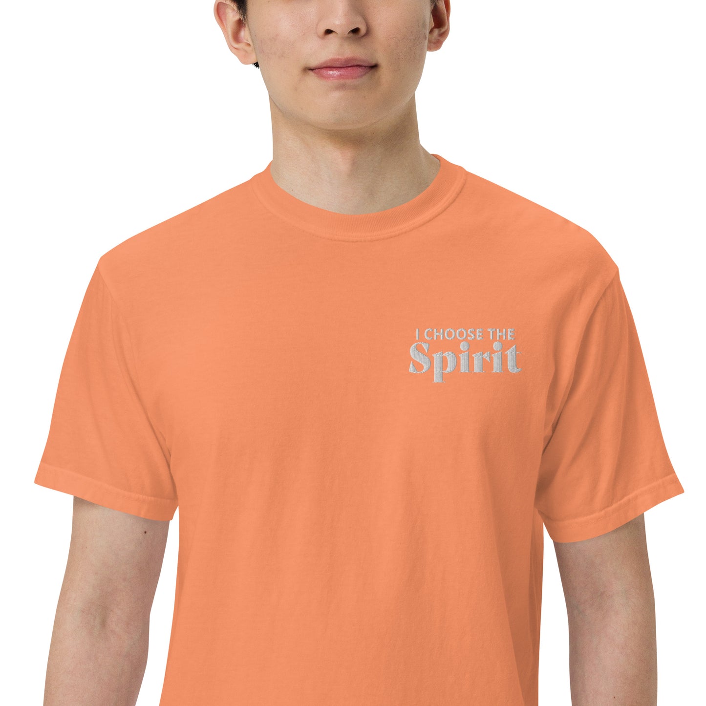 Choose the Spirit -  embroidered garment-dyed heavyweight t-shirt