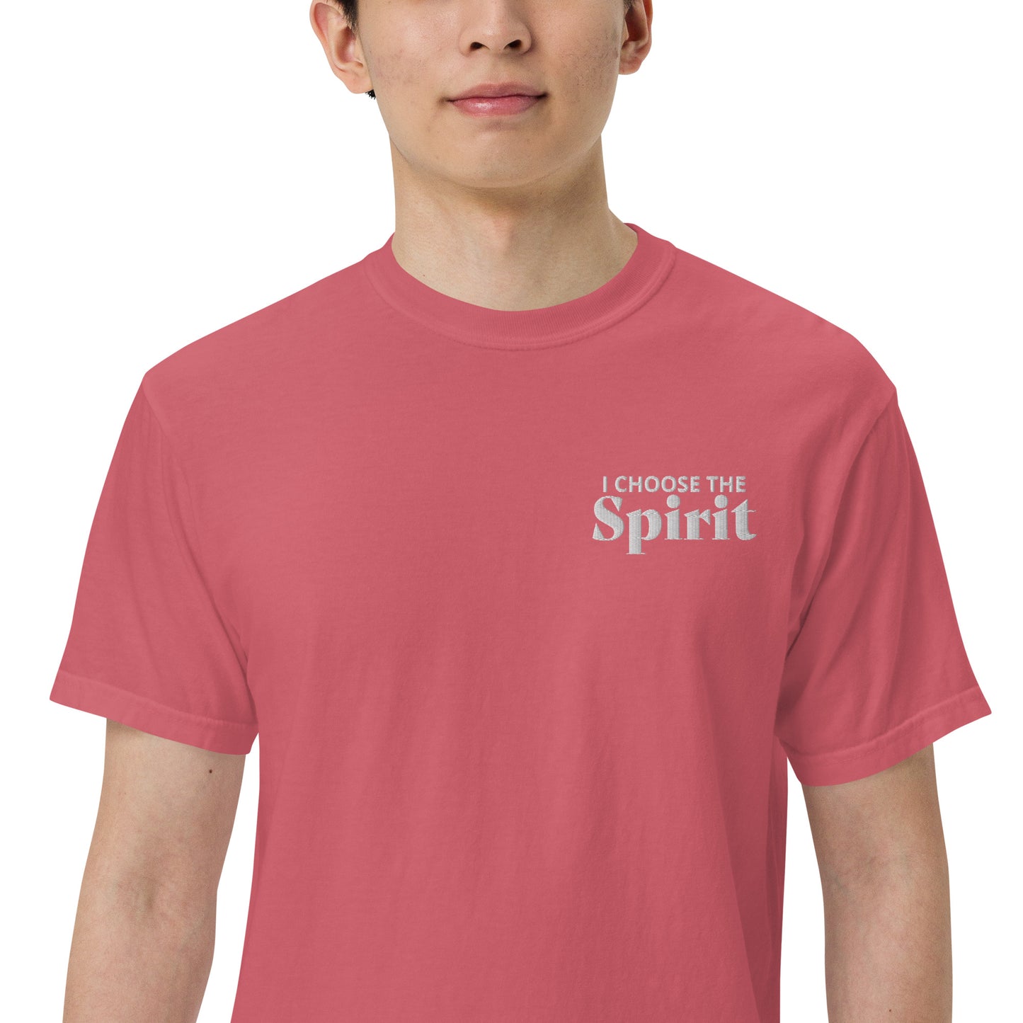 Choose the Spirit -  embroidered garment-dyed heavyweight t-shirt