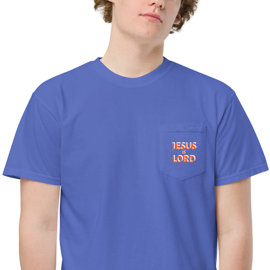 Jesus Is Lord garment-dyed pocket t-shirt