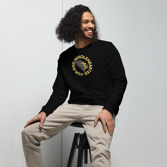 Wholehearted for God men's sweatshirt