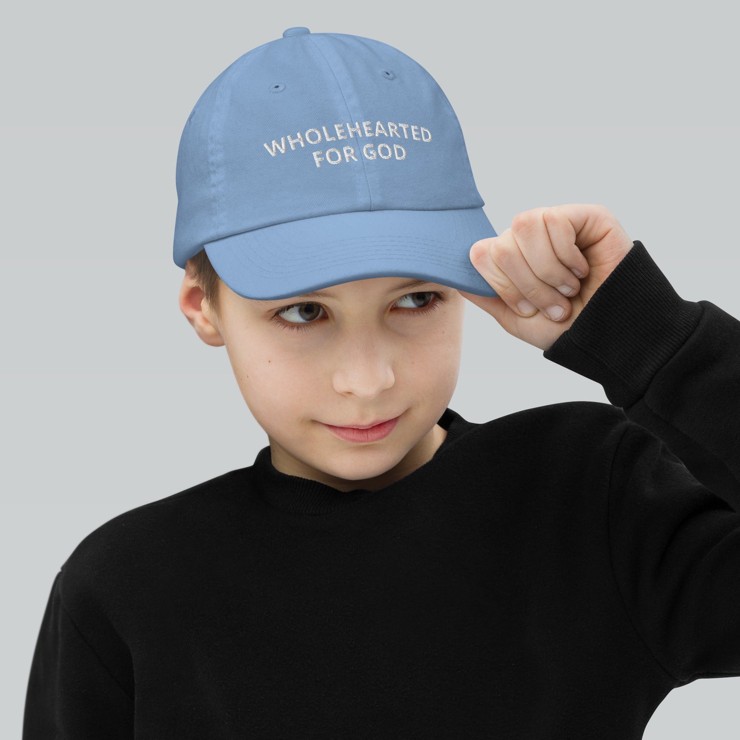 Wholehearted for God - Youth baseball cap