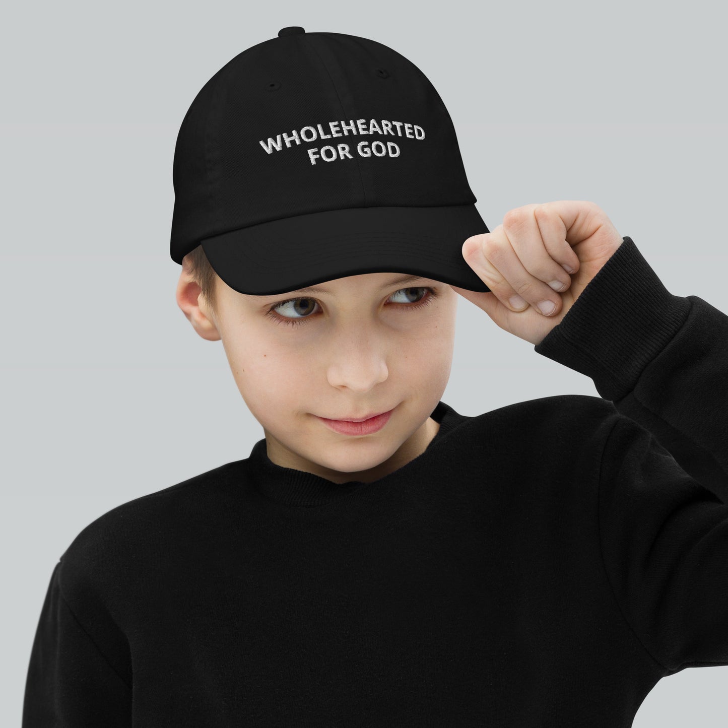 Wholehearted for God - Youth baseball cap