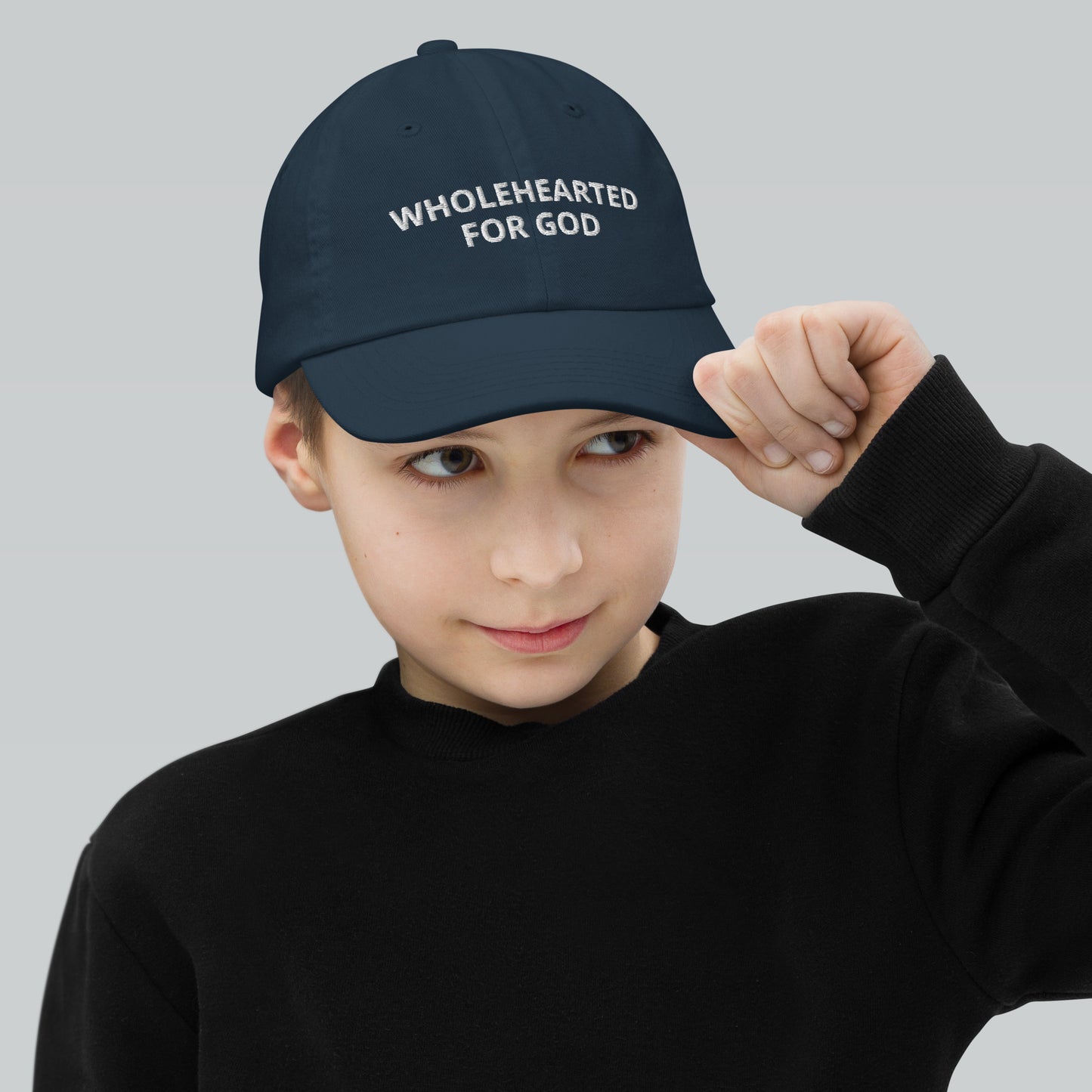 Wholehearted for God - Youth baseball cap