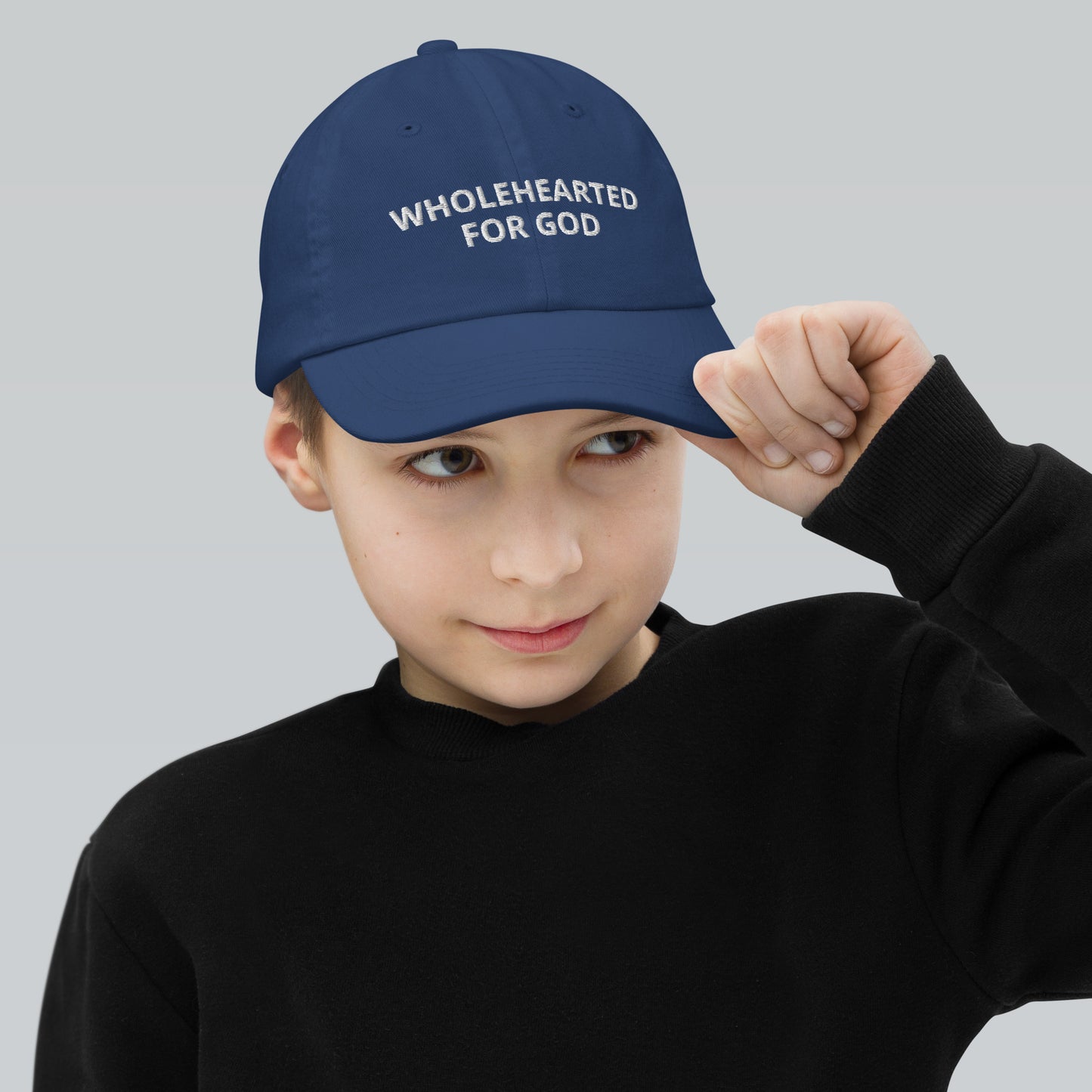 Wholehearted for God - Youth baseball cap