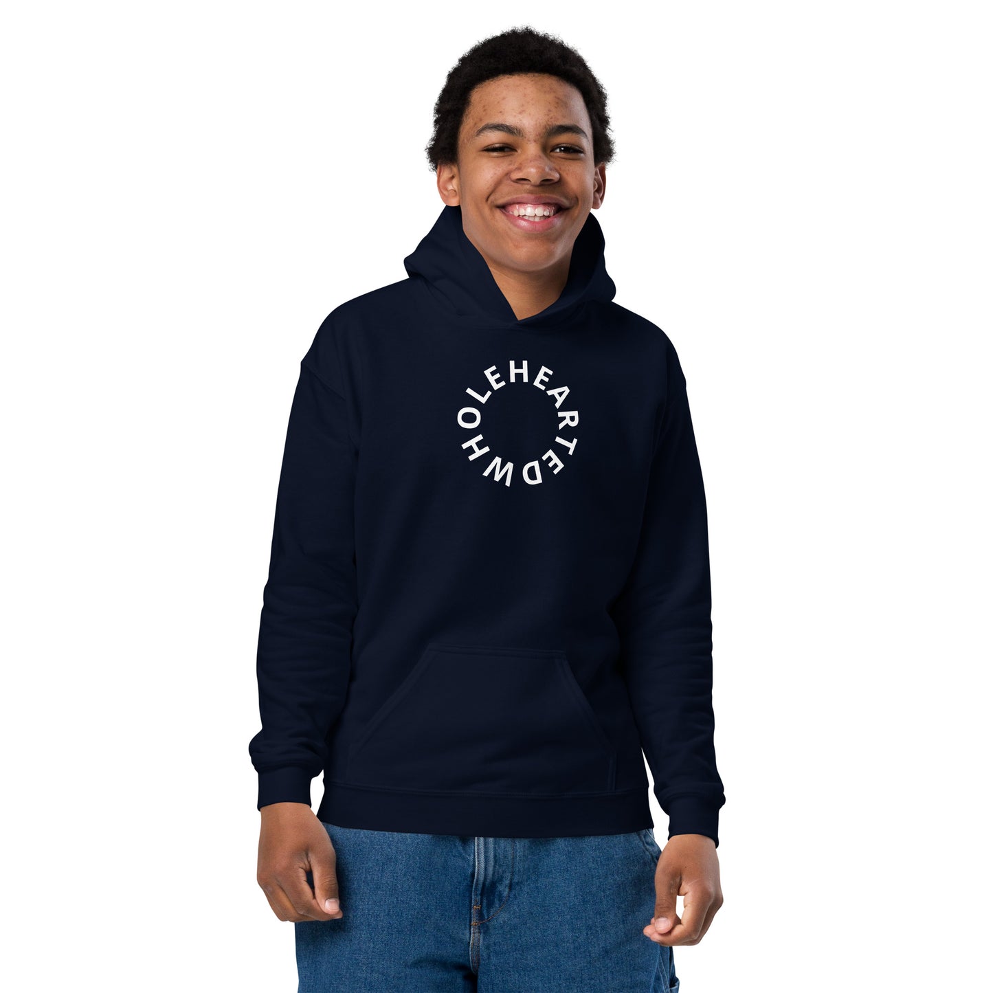 Wholehearted for God - Youth heavy blend hoodie