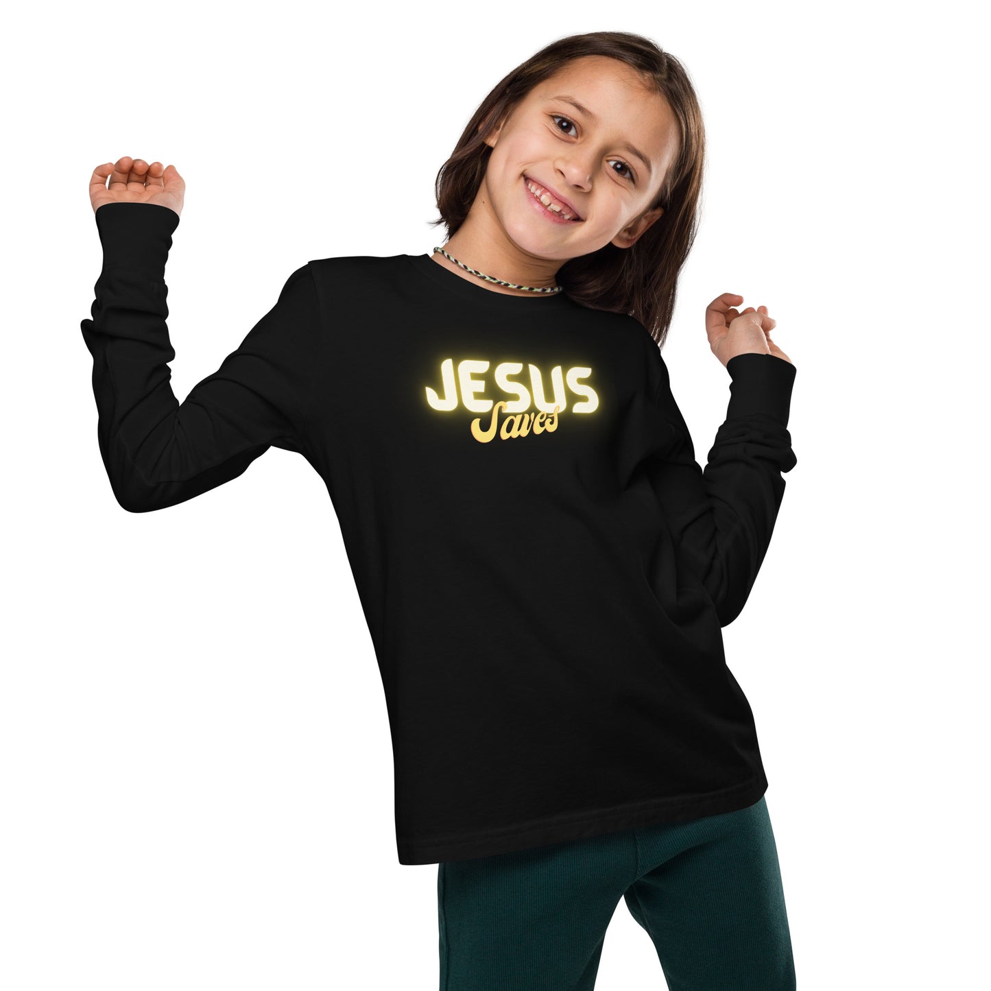 Jesus Saves - Youth long sleeve tee