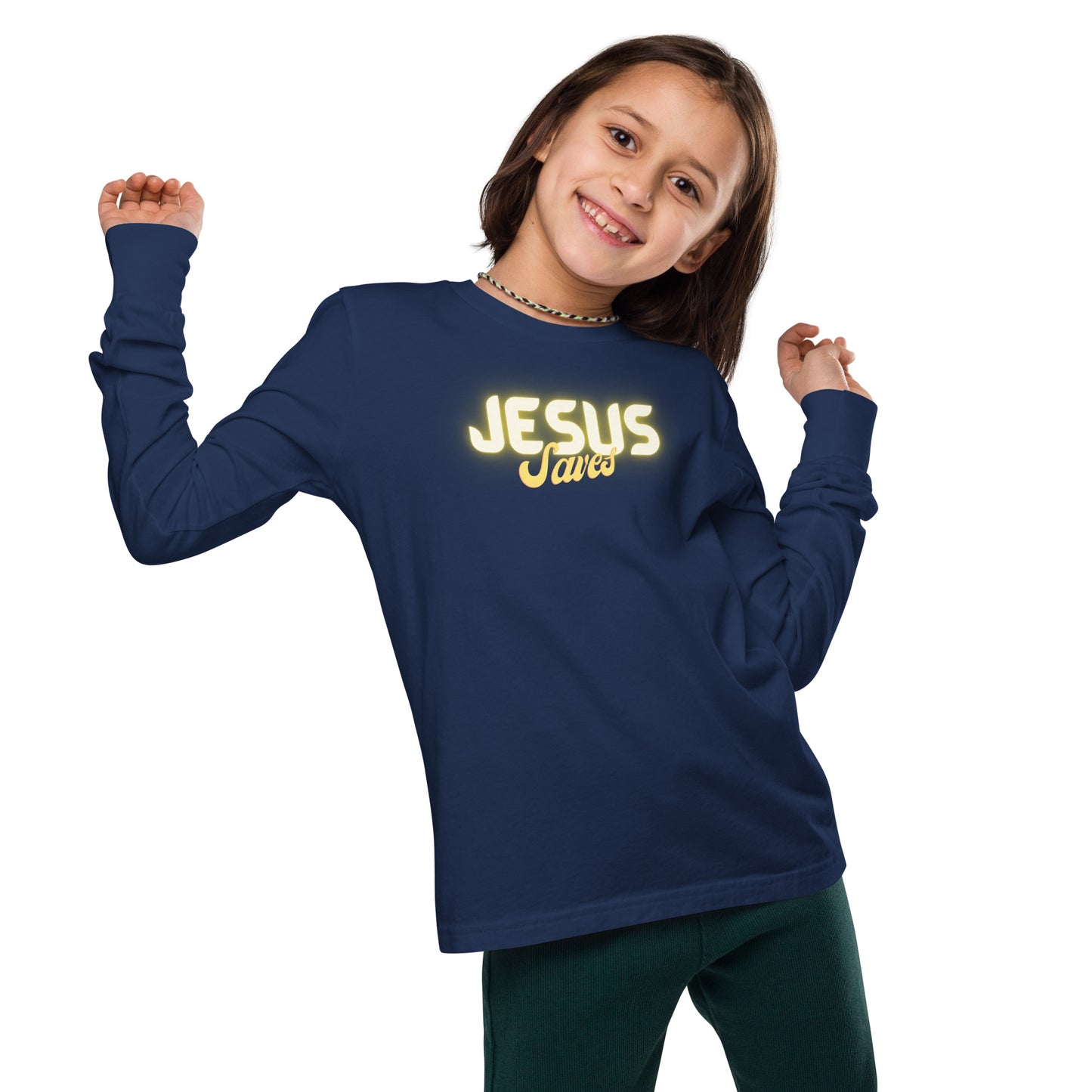 Jesus Saves - Youth long sleeve tee