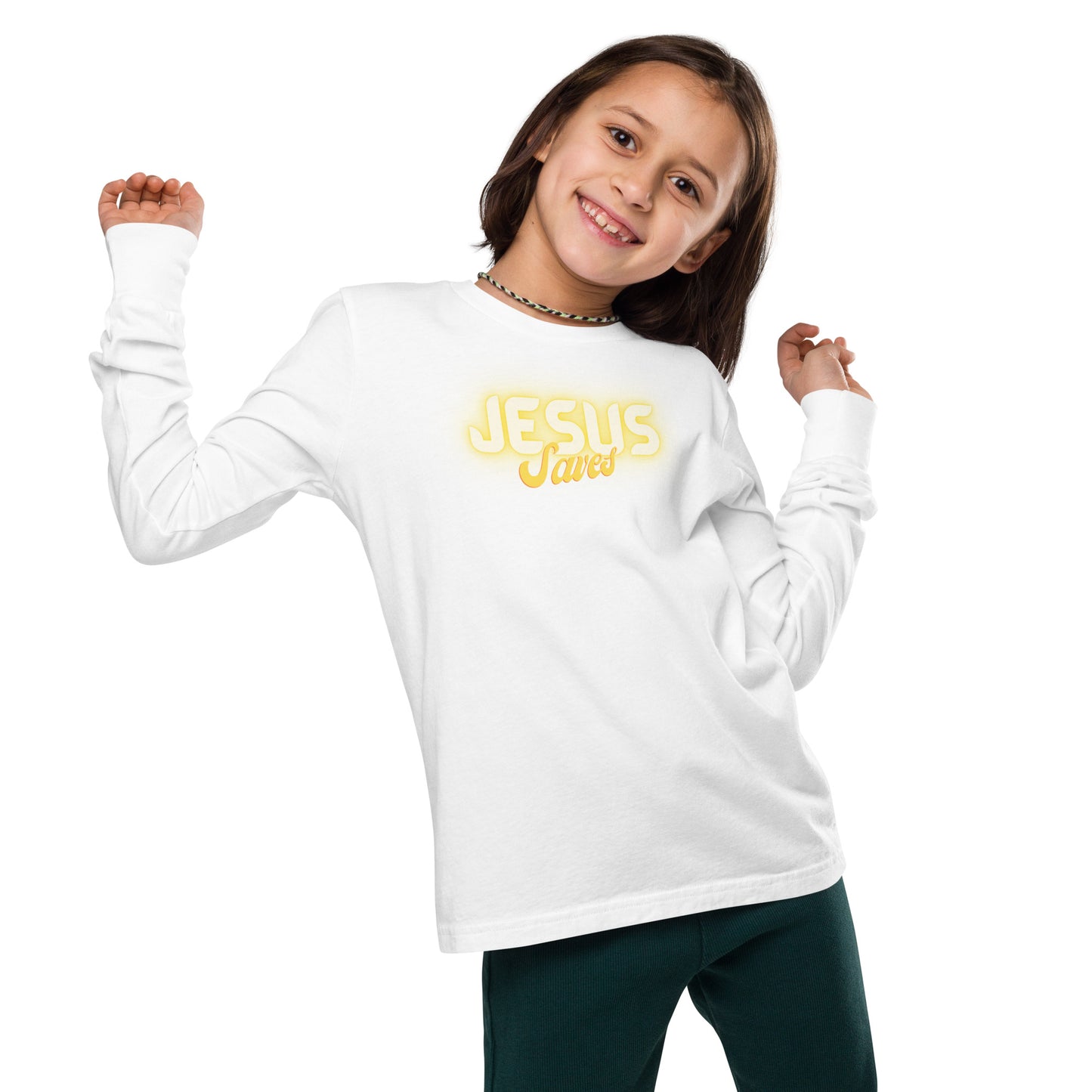 Jesus Saves - Youth long sleeve tee